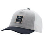 Load image into Gallery viewer, Baseball style kids snapback hat, gray and navy blue by Wild and Free children&#39;s hat company. 
