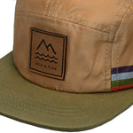 Load image into Gallery viewer, Close up of Happy Camper snapback hat.
