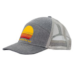 Load image into Gallery viewer, Sunrise wave embroidered kid&#39;s hat Here Comes the Sun by Wild and Free children&#39;s snapback hats.
