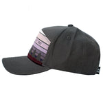 Load image into Gallery viewer, Purple hiking hat for children. Purple and gray snapback hat for toddlers.
