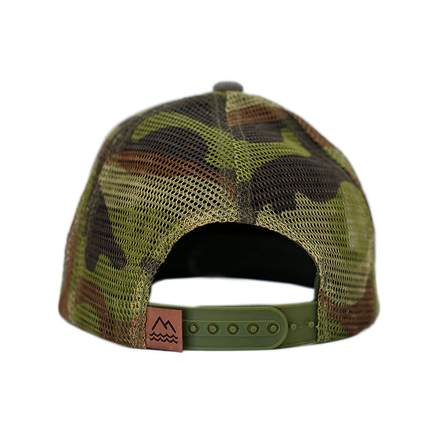 Buck Wild Kids Trucker Hat Camouflage flat bill Youth Hat – Wild