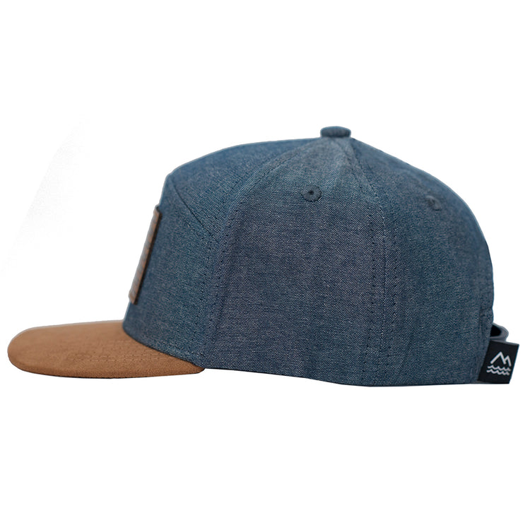 Side view of Liberty American flag hat for kids