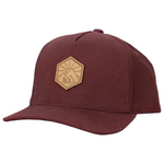 Load image into Gallery viewer, Steamboat red kids snapback hat with mountain embroidery

